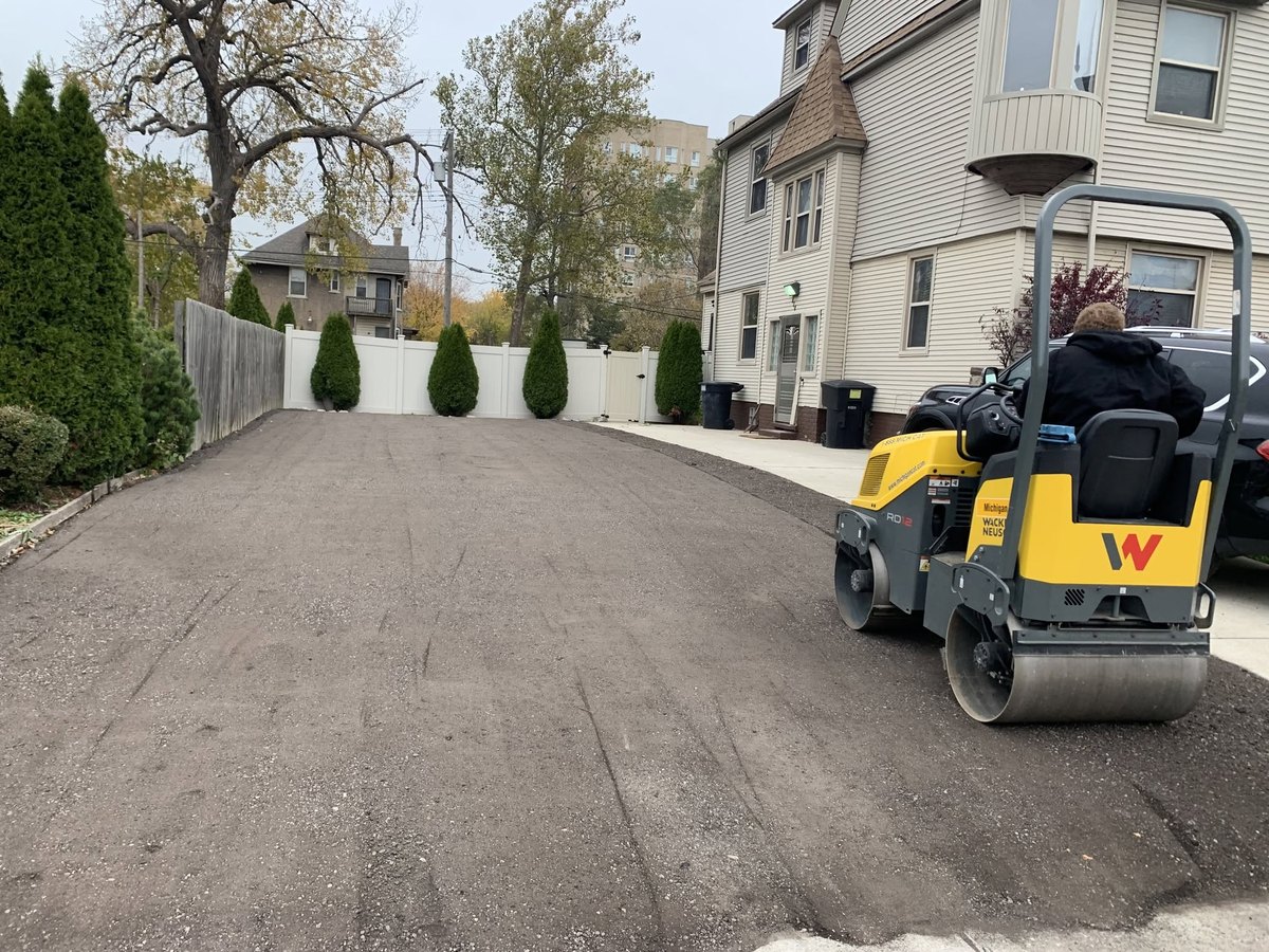 Asphalt paving project near Northville, MI